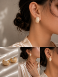 Golden Glow Pave Earrings